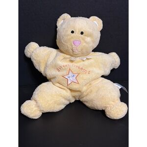 Kids Preferred Sweet Dreams Yellow Teddy Bear Star Plush VTG 2003 Bedtime Lovey